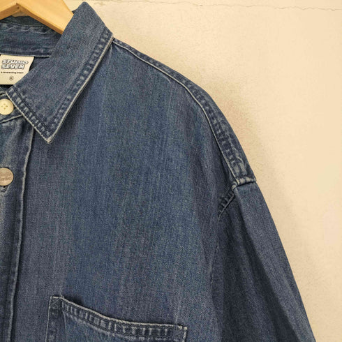 スタジオセブン STUDIO SEVEN ロゴ刺繍 ショートスリーブ デニムシャツ メンズ JPN:XL