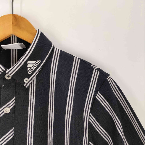 アディダス adidas ストライプ 鹿の子 BD シャツ メンズ import:S