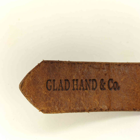 グラッドハンド GLADHAND USA LEATHER FLOWER EMBOS NARROW BELT メンズ