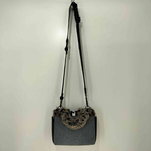 ディーゼル DIESEL MISS-MATCH CROSSBODY 2way ファー デニム ショルダーバッグ レディース
