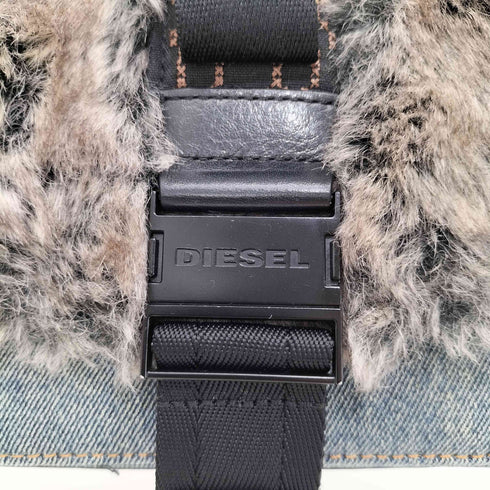 ディーゼル DIESEL MISS-MATCH CROSSBODY 2way ファー デニム ショルダーバッグ レディース