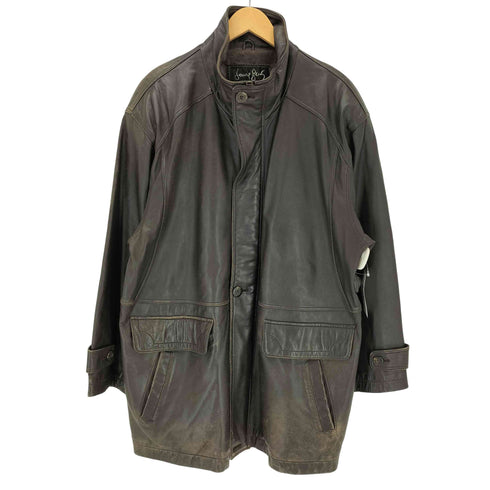 JEUNE GENS 本革 LEATHER ラムレザーハーフコート メンズ JPN:L