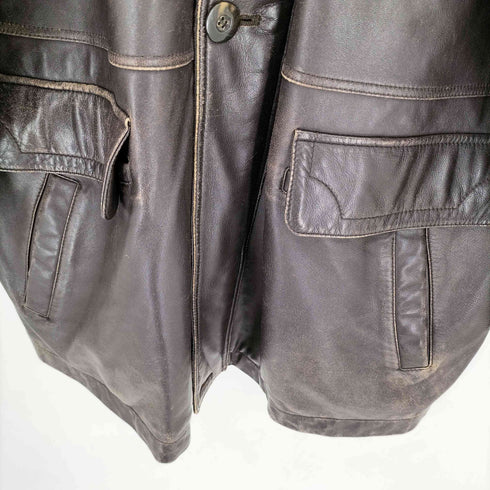 JEUNE GENS 本革 LEATHER ラムレザーハーフコート メンズ JPN:L