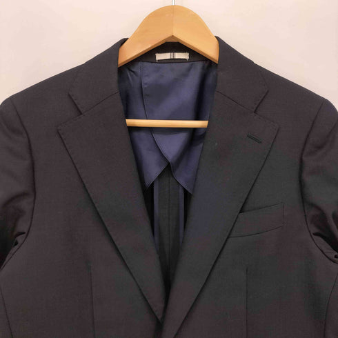 スーツセレクト SUIT SELECT オールシーズン 2釦ジャケット メタル釦 ウールブレンド 紺ブレ メンズ A4