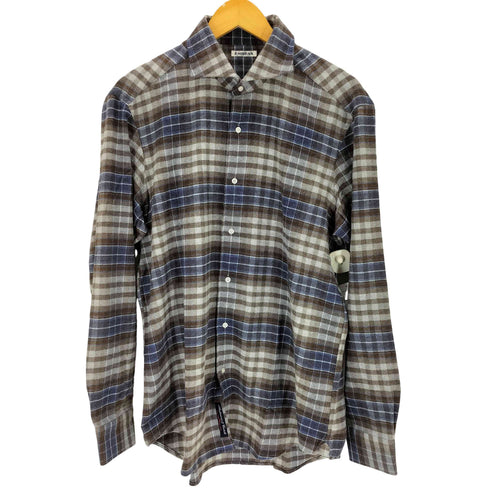 フェアファクス FAIRFAX チェック 長袖 カッターシャツ メンズ LL
