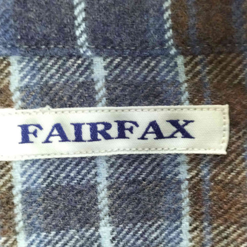 フェアファクス FAIRFAX チェック 長袖 カッターシャツ メンズ LL