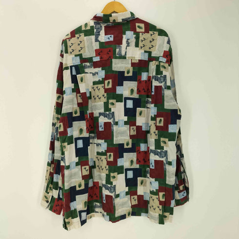 チャップス CHAPS COTTON RAYON コットン レーヨン L/S 総柄 シャツ メンズ import:XL