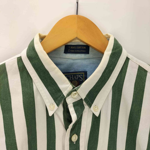 チャップスラルフローレン CHAPS RALPH LAUREN 90S ボタンダウン ストライプ L/S シャツ メンズ import:L