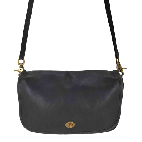 コーチ COACH 80-90S USA製 レザーターンロックショルダーバッグ レディース