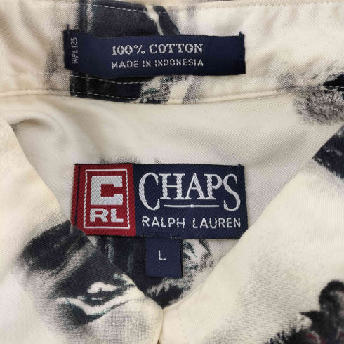 チャップスラルフローレン CHAPS RALPH LAUREN 90S 総柄 ボタンダウン L/S シャツ メンズ import:L
