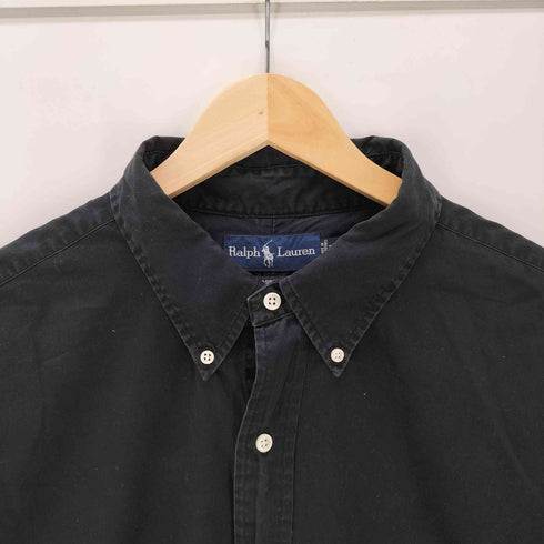ポロバイラルフローレン Polo by RALPH LAUREN 90S CLASSIC FIT ポニー刺繍 ボタンダウン L/S ブラック シャツ ビックサイズ メンズ XXL