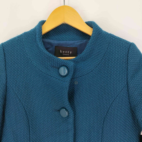 ケティー KETTY luxury 立体編み ノーカラーコート レディース import:M