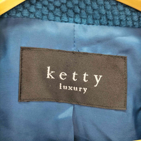 ケティー KETTY luxury 立体編み ノーカラーコート レディース import:M