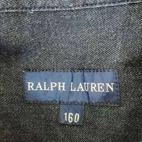 ラルフローレン RALPH LAUREN インディゴ デニム シャツワンピース レディース 160