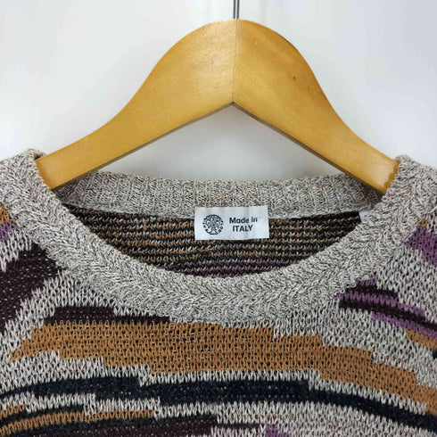 イタリア製 EURO VINTAGE コットン アクリル ニット メンズ 50/M
