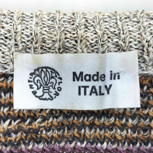 イタリア製 EURO VINTAGE コットン アクリル ニット メンズ 50/M
