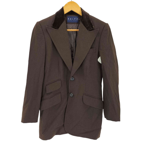 ラルフローレン RALPH LAUREN ピークドラペル ラペル切替 ベロア 2B テーラードジャケット メンズ 7