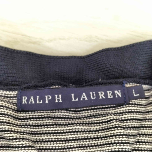 ラルフローレン RALPH LAUREN ボーダー ニットカーディガン レディース L