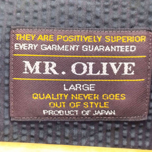 ミスターオリーブ MR.OLIVE ロゴワッペン ベースボールシャツ メンズ L
