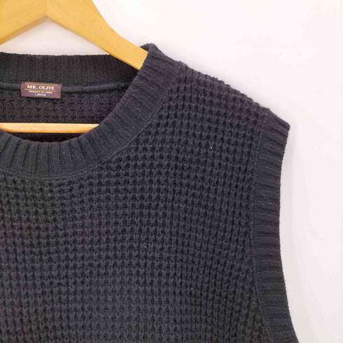ミスターオリーブ MR.OLIVE ワッフルニットベスト メンズ L