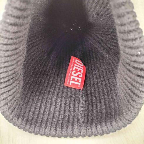 ディーゼル DIESEL ロゴ刺繍 ニット帽 ビーニー メンズ