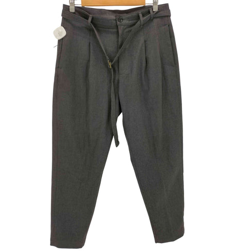 ミスターオリーブ MR.OLIVE THERMO LITE STRETCH TWILL BELTED WIDE TAPERED PANTS ワイドテーパードパンツ メンズ L