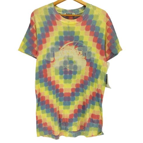 ヒステリックグラマー HYSTERIC GLAMOUR 90S 袖裾シングル タイダイ ロゴ クルーネックTシャツ メンズ FREE