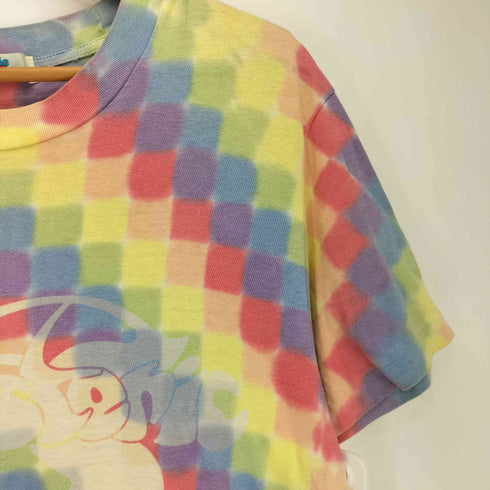 ヒステリックグラマー HYSTERIC GLAMOUR 90S 袖裾シングル タイダイ ロゴ クルーネックTシャツ メンズ FREE