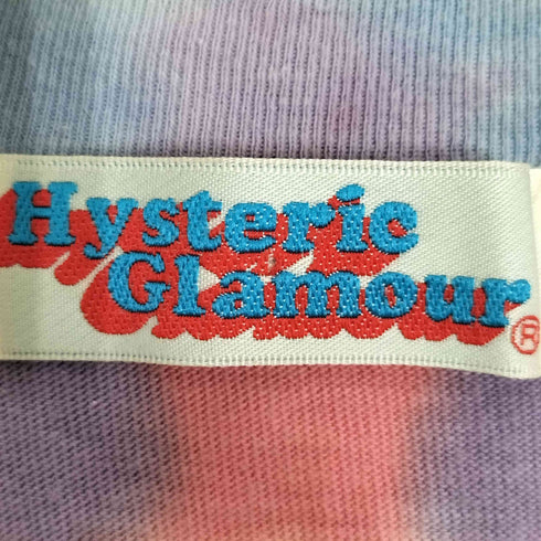 ヒステリックグラマー HYSTERIC GLAMOUR 90S 袖裾シングル タイダイ ロゴ クルーネックTシャツ メンズ FREE