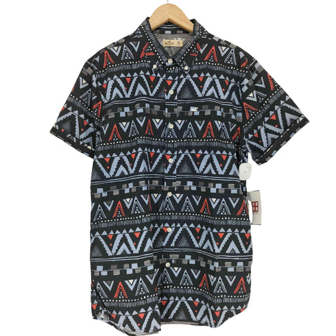 ホリスター Hollister 総柄ボタンダウンショートスリーブシャツ メンズ JPN:M