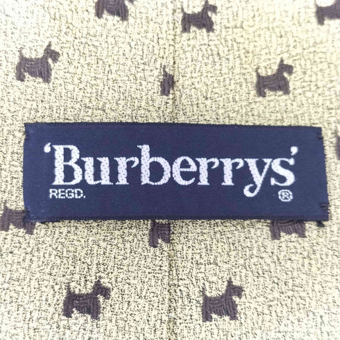 バーバリーズ BURBERRYS 犬柄 シルクネクタイ メンズ