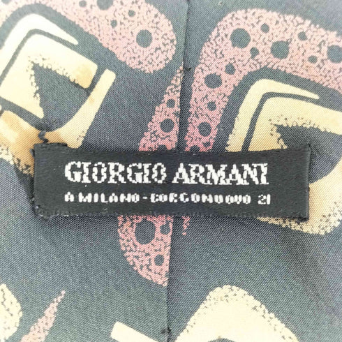 ジョルジオアルマーニ Giorgio Armani 総柄 シルクネクタイ メンズ