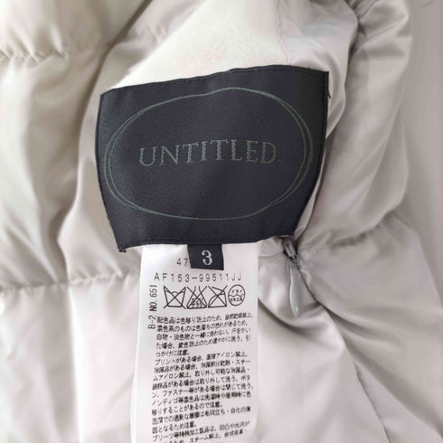 アンタイトル UNTITLED リバーシブル キルティング ダウン コート ブルー フォックス ファー レディース JPN:3