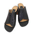 ランバン LANVIN レースアップ レザー ヒールサンダル ミュール レディース JPN:22.5