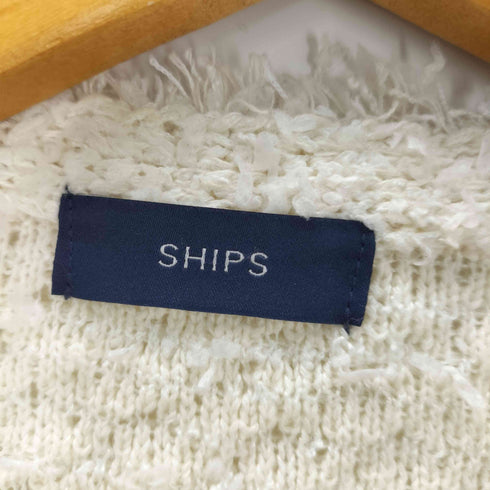 シップス SHIPS ニット ツイード クルーネック カーディガン レディース