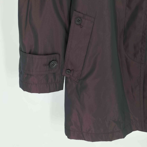 アクアスキュータム AQUASCUTUM 裏地キルティング 比翼 玉虫色 ステンカラー コート レディース US:6