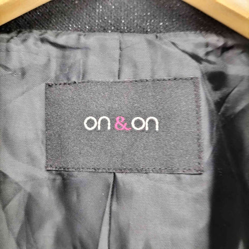 ON&ON サイドプリーツ パイピングテーラードジャケット レディース 160