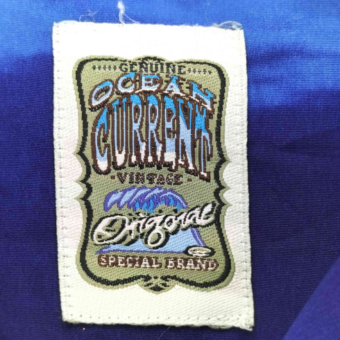 OCEAN CURRENT オーシャンカレント 韓国製 サンダープリントアロハシャツ メンズ import:L