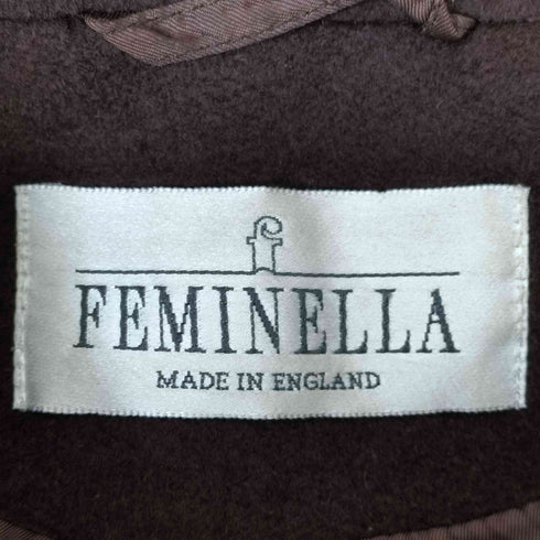 FEMINELLA フェミネラ アンゴラ混 ウール ショールカラー コート レディース