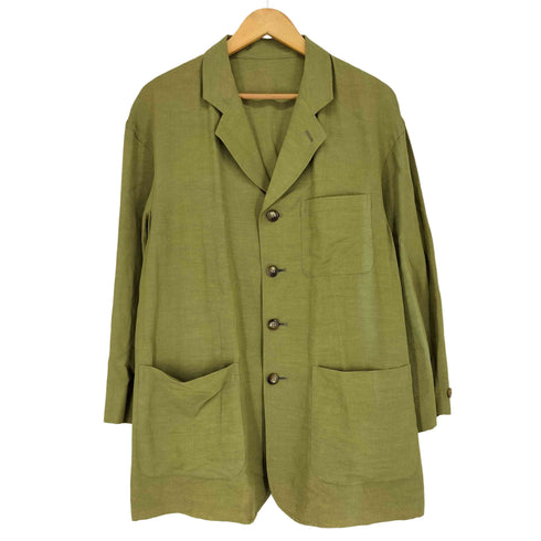 テットオム TETE HOMME リネン シルク混 オープンカラー シャツジャケット メンズ