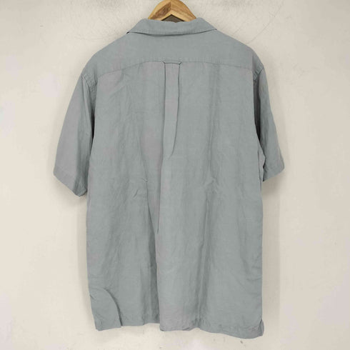 ポロバイラルフローレン Polo by RALPH LAUREN CALDWELL 開襟 裾ポニー刺繍 シルクリネンオープンカラーシャツ SILK51% LINEN49% メンズ import:M