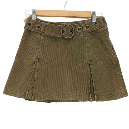 ヒステリックグラマー HYSTERIC GLAMOUR 00s ベルデット コーデュロイ スリッド サイドジップ ミニスカート レディース JPN:S