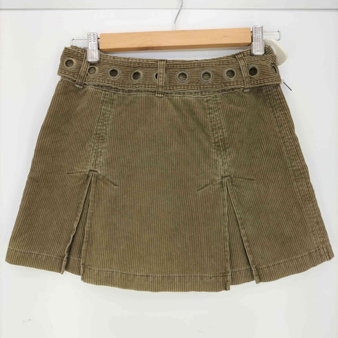 ヒステリックグラマー HYSTERIC GLAMOUR 00s ベルデット コーデュロイ スリッド サイドジップ ミニスカート レディース JPN:S