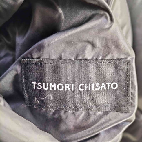 ツモリチサト TSUMORI CHISATO ナイロン 裏地 総柄 リバーシブル ダウンジャケット レディース 2