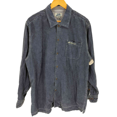 ピコ PIKO ショルダーステッチ 長袖 リネン シャツ メンズ XL