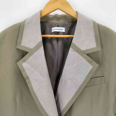 メゾンスペシャル MAISON SPECIAL Lapel Design Over Jacket ラペルデザイン オーバー ジャケット レディース FREE