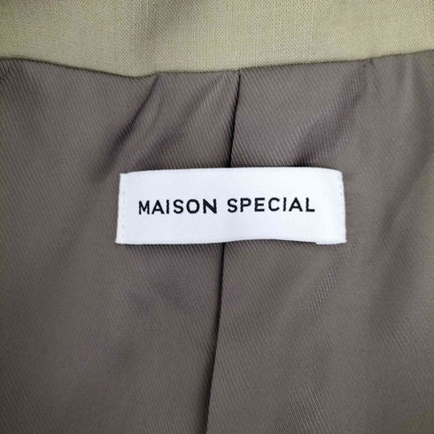 メゾンスペシャル MAISON SPECIAL Lapel Design Over Jacket ラペルデザイン オーバー ジャケット レディース FREE