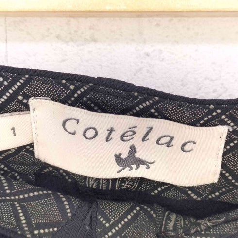Cotelac コテラック ヘリンボーン テーパード パンツ レディース 1