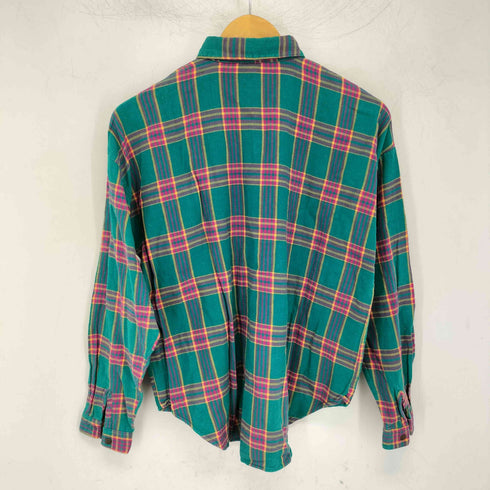 ハントクラブ HUNT CLUB USA製 チェック柄 L/S ロングスリーブシャツ レディース import:S