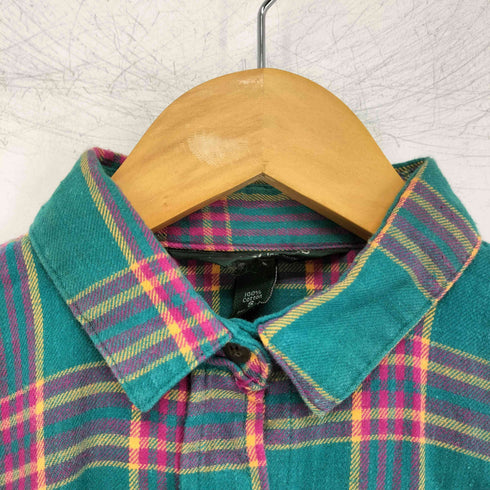 ハントクラブ HUNT CLUB USA製 チェック柄 L/S ロングスリーブシャツ レディース import:S